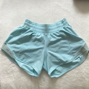 Lululemon Running Shorts with hidden side zipper | Baby Blue | Size 2